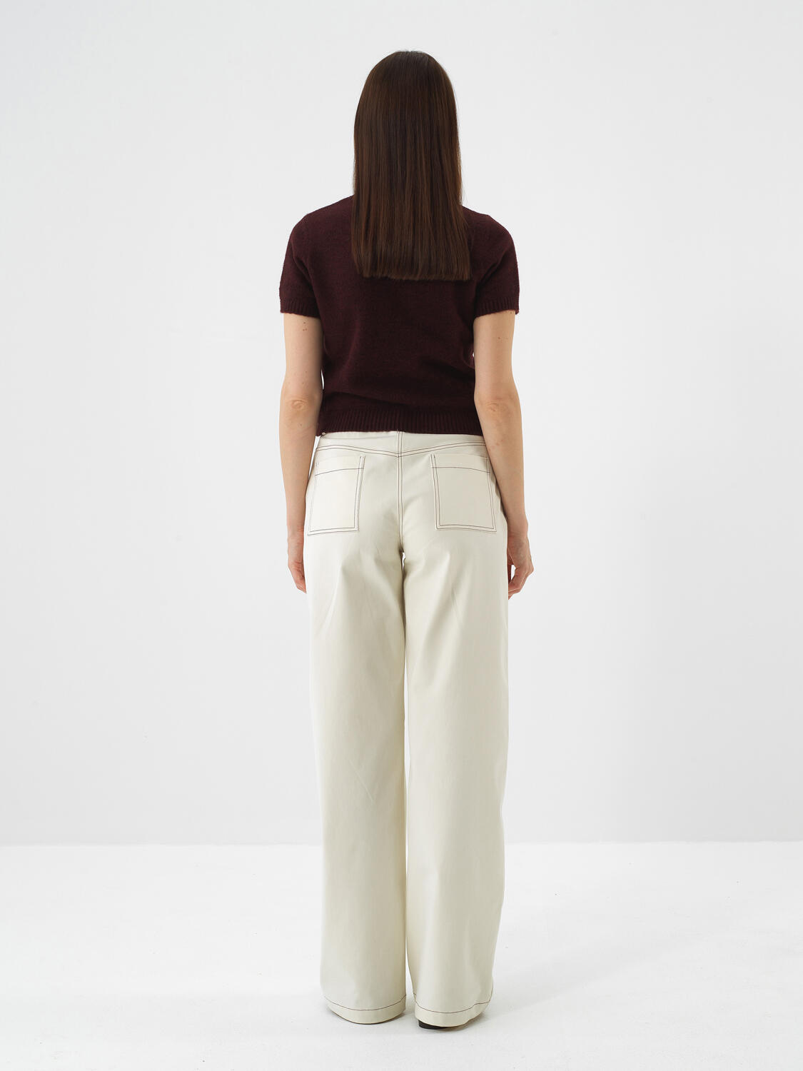 Claret Red Soft Texture Regular Fit Sweater - 5