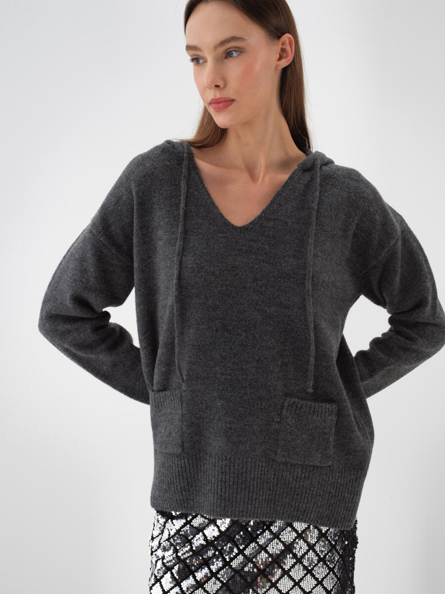 Mohair Hooded Sweater