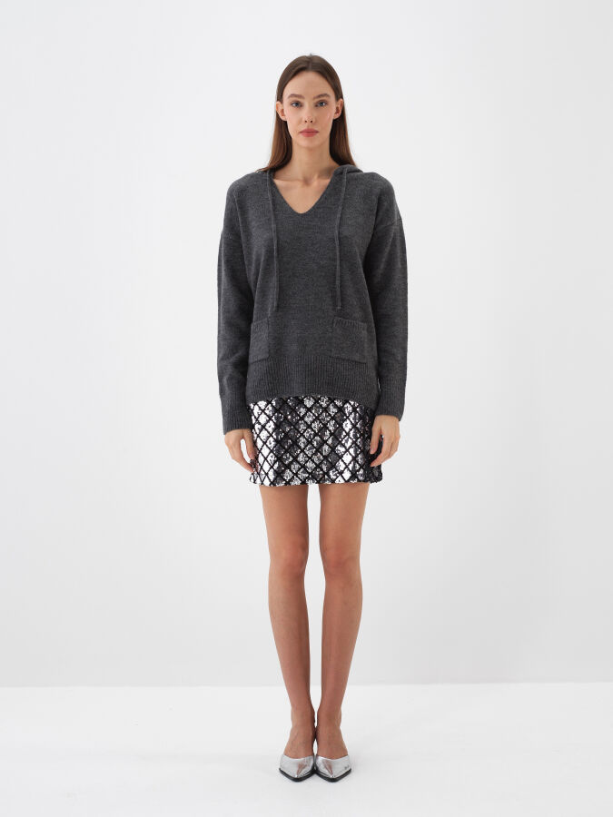 Mohair Hooded Sweater - Xint