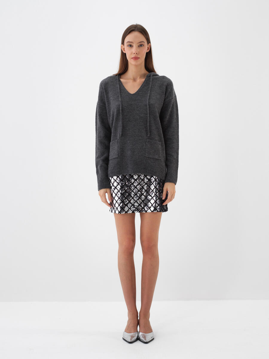 Mohair Hooded Sweater - 2