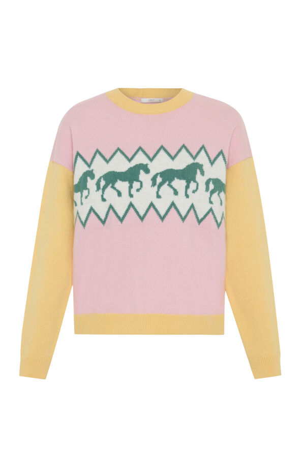 Wool Patterned Sweater - Xint