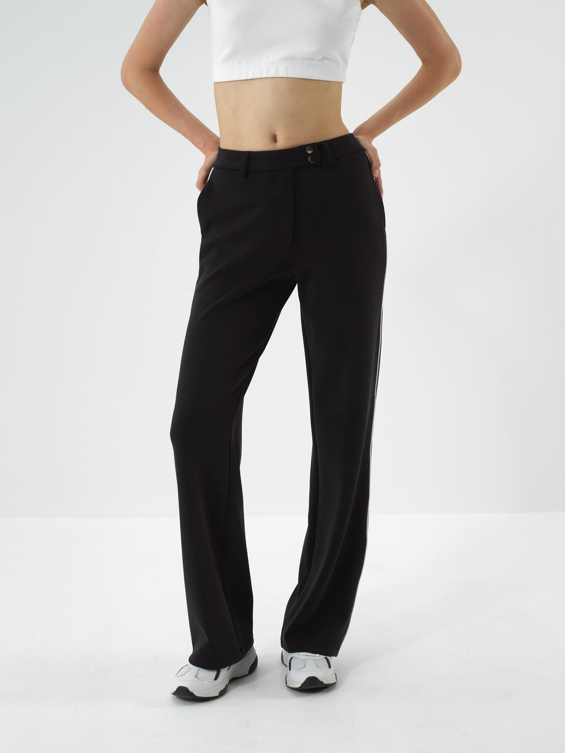 Black Modal Textured Regular Fit Sweat Pants