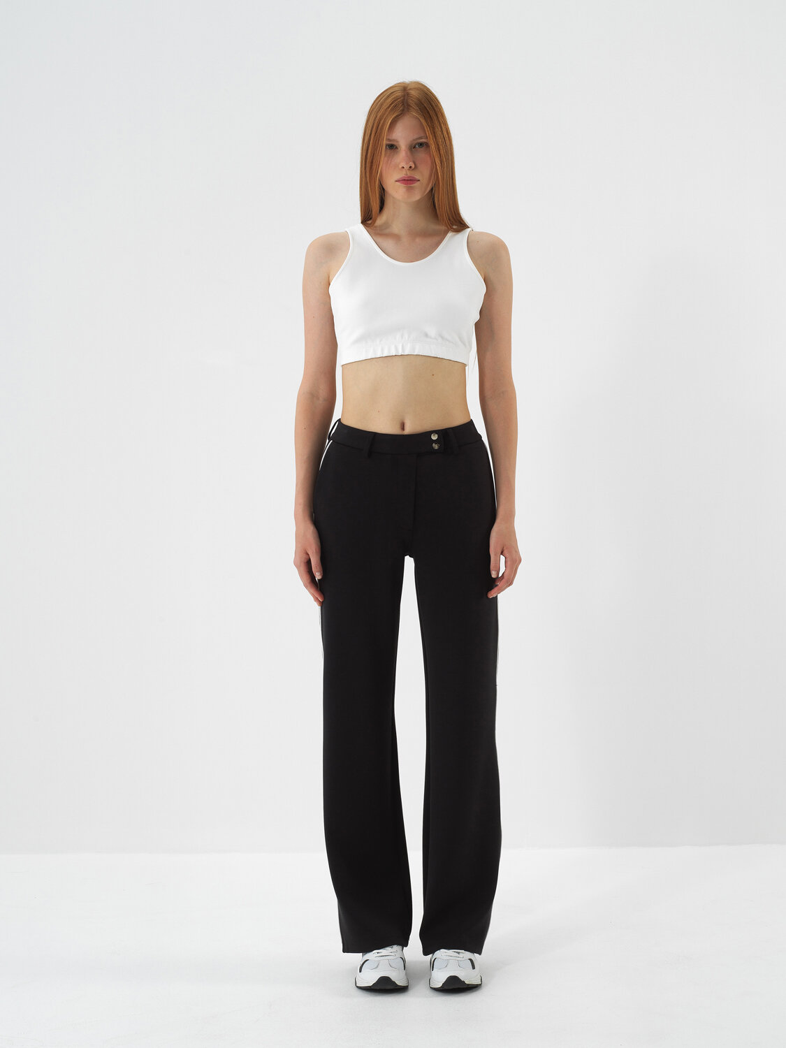 Black Modal Textured Regular Fit Sweat Pants - Xint