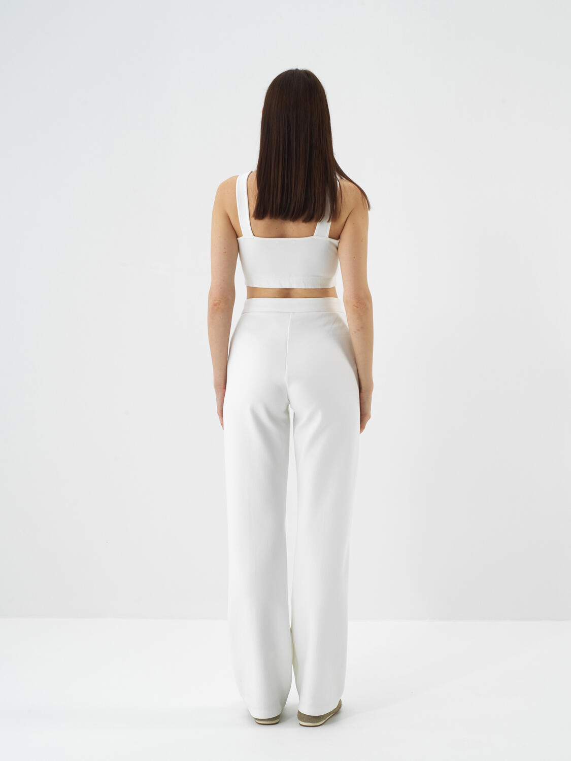 Ecru Cotton Textured Oversize Sweat Pants - 5