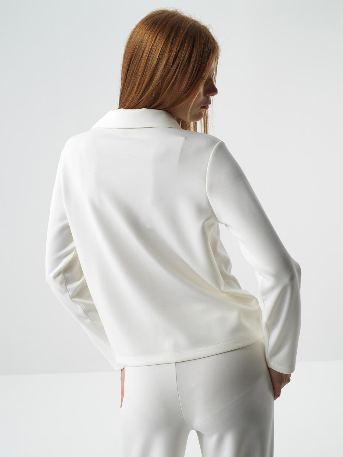 Ecru Modal Textured Regular Fit Sweatpants - 4