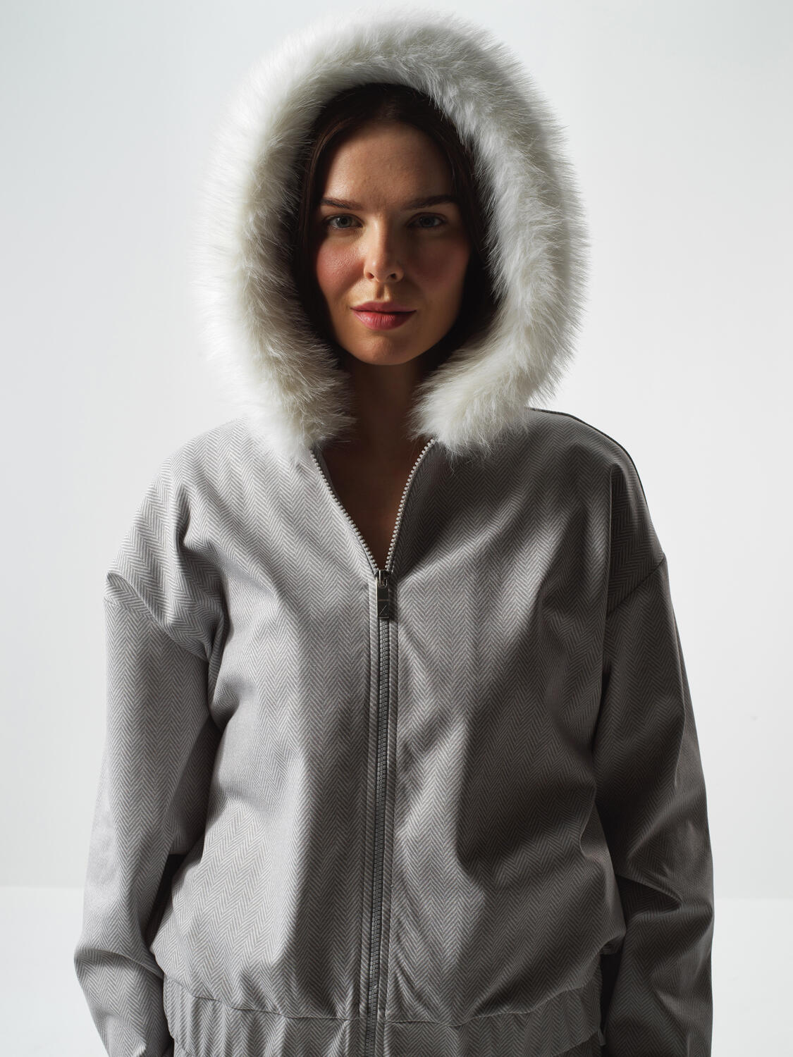 Gray Cotton Textured Oversized Sweatpants