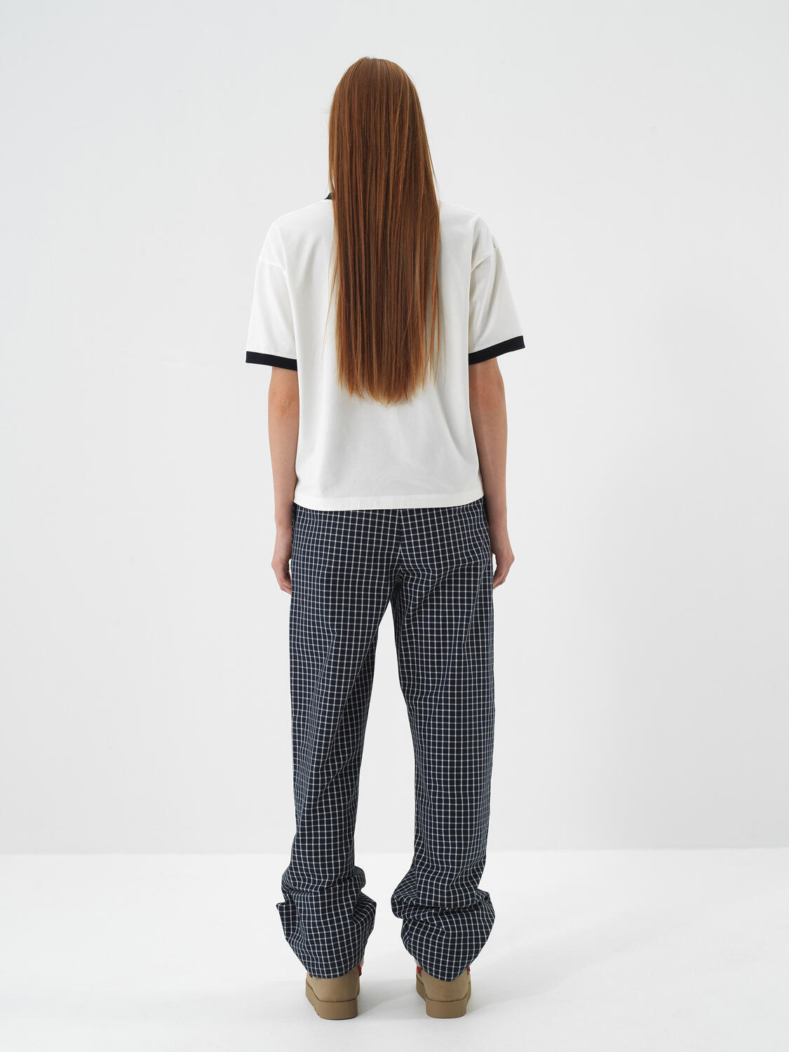 Ecru Cotton Textured Oversize T-Shirt - 5