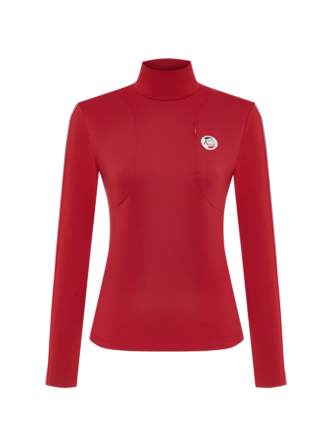 Red Flexible Textured Slim Fit T-Shirt - Xint