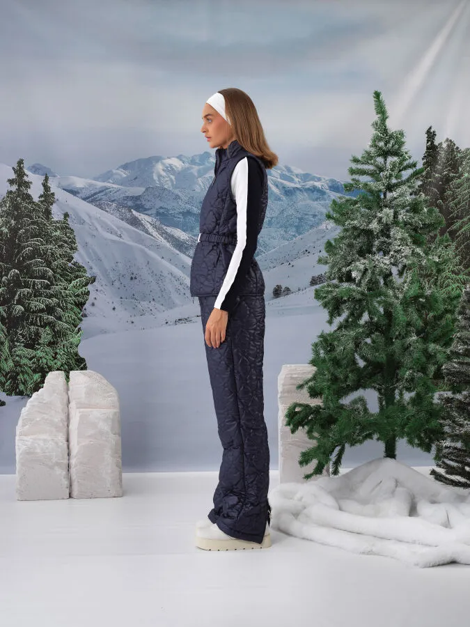 Plain Vest with Belt Detail - Xint