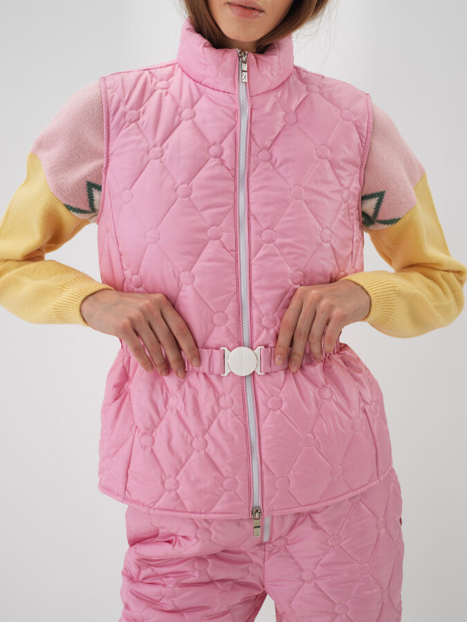 Plain Vest with Belt Detail - Xint