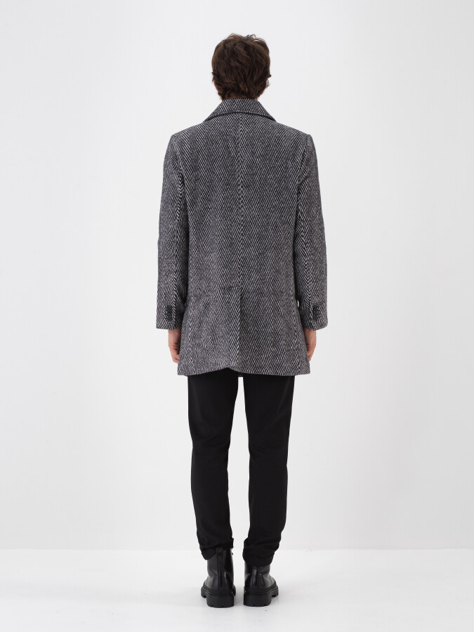 Wool Blend Regular Fit Double-Breasted Coat - Xint